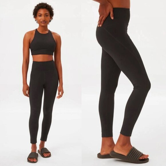 🦋 GIRLFRIEND COLLECTIVE High Rise Black Compressive Leggings Small - Picture 1 of 5